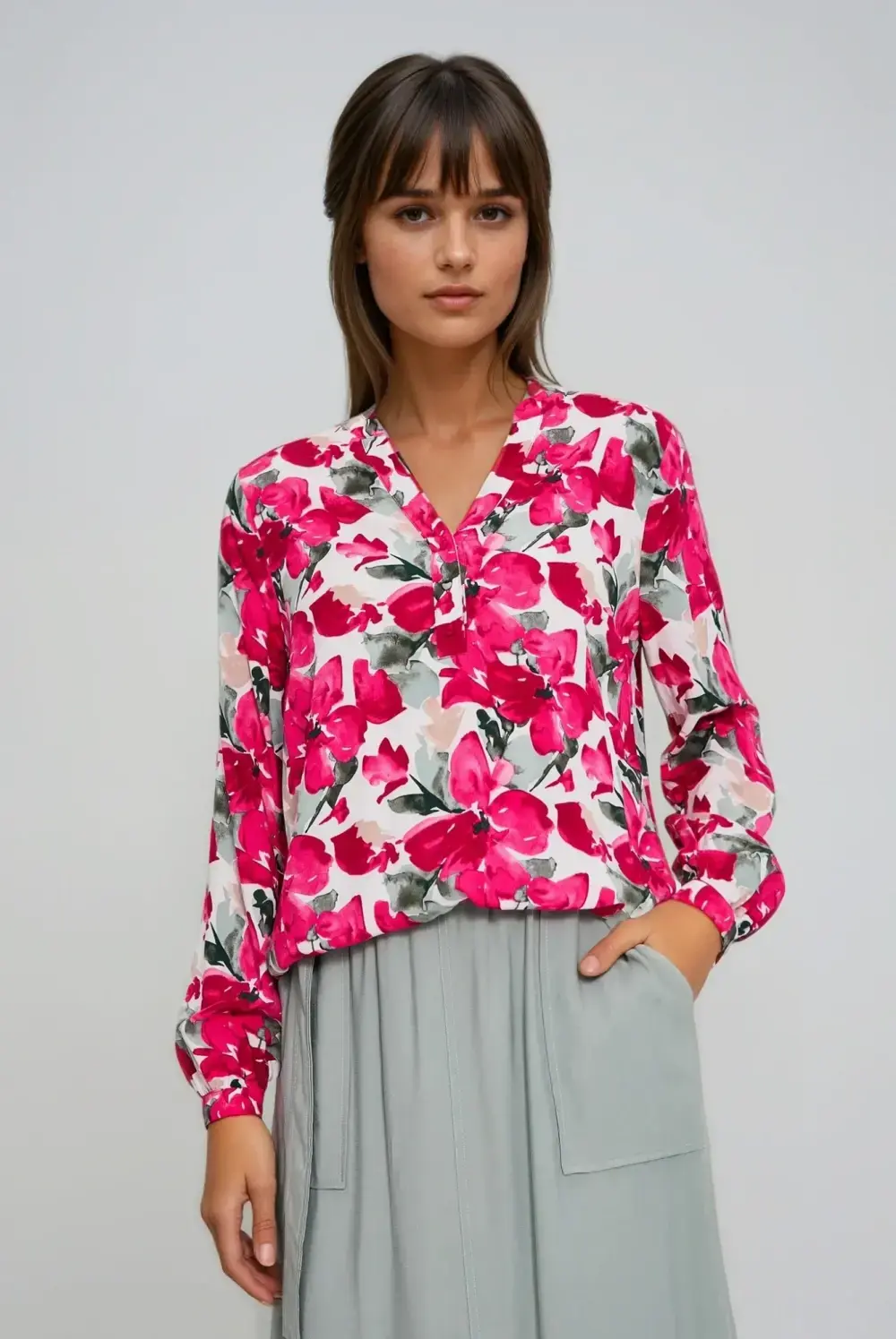 Dámska košeľa Marisse L-KO-4906 Fuchsia
