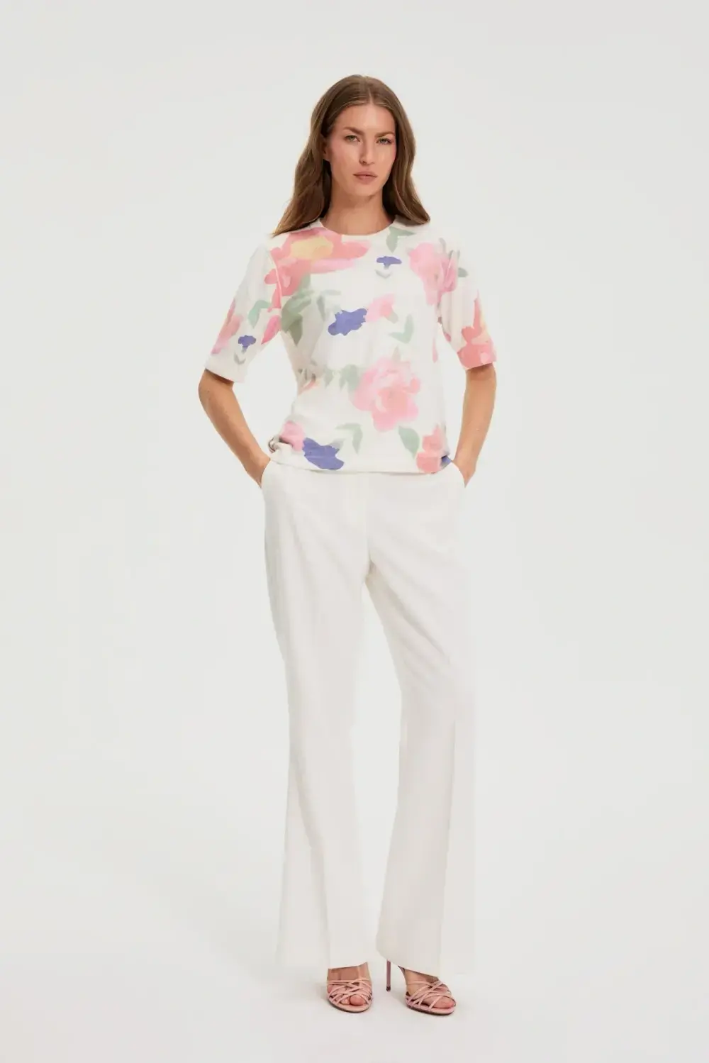 Dámske nohavice Marisse, off-white