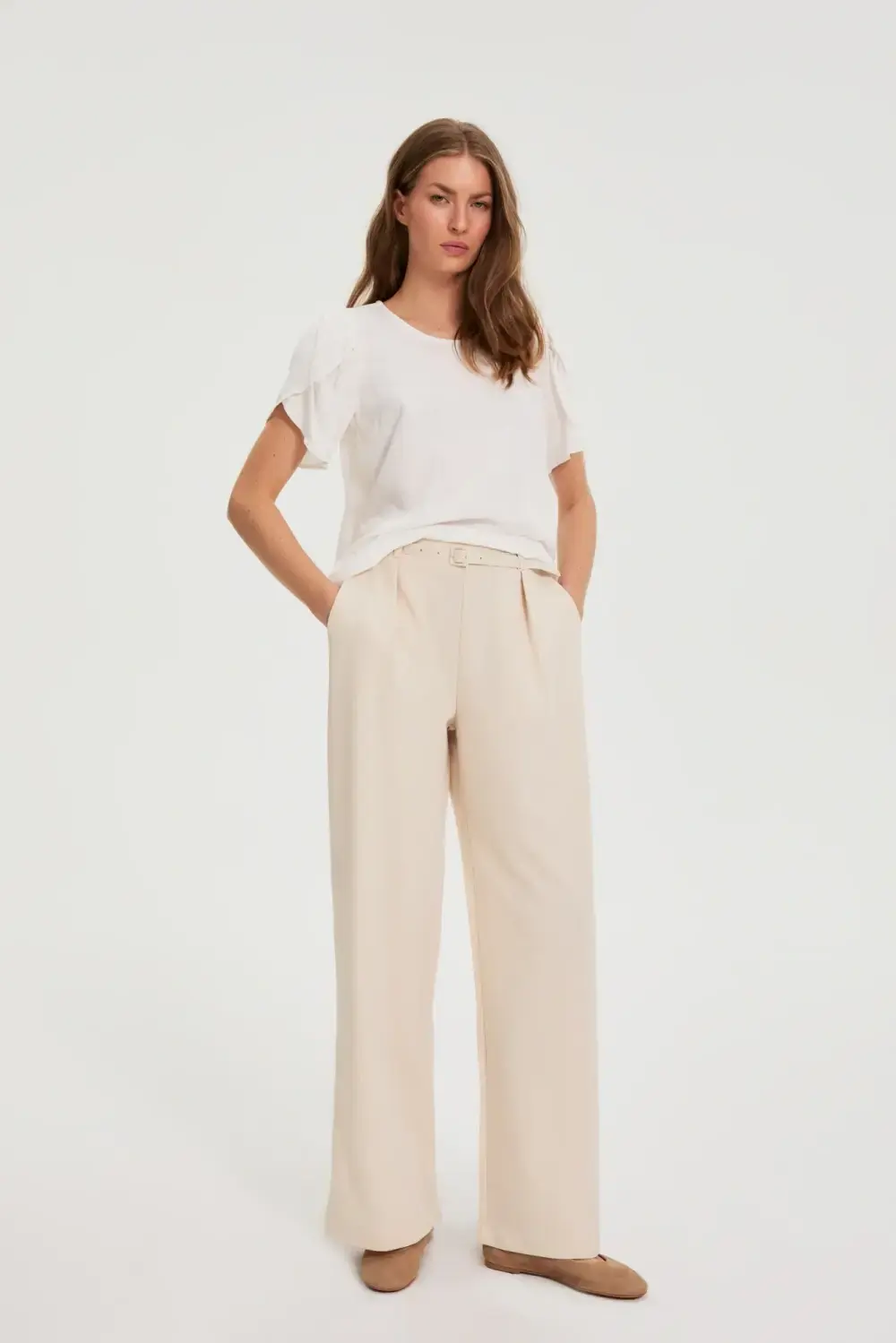 Dámske nohavice Marisse L-SP-4901 D. CREAM