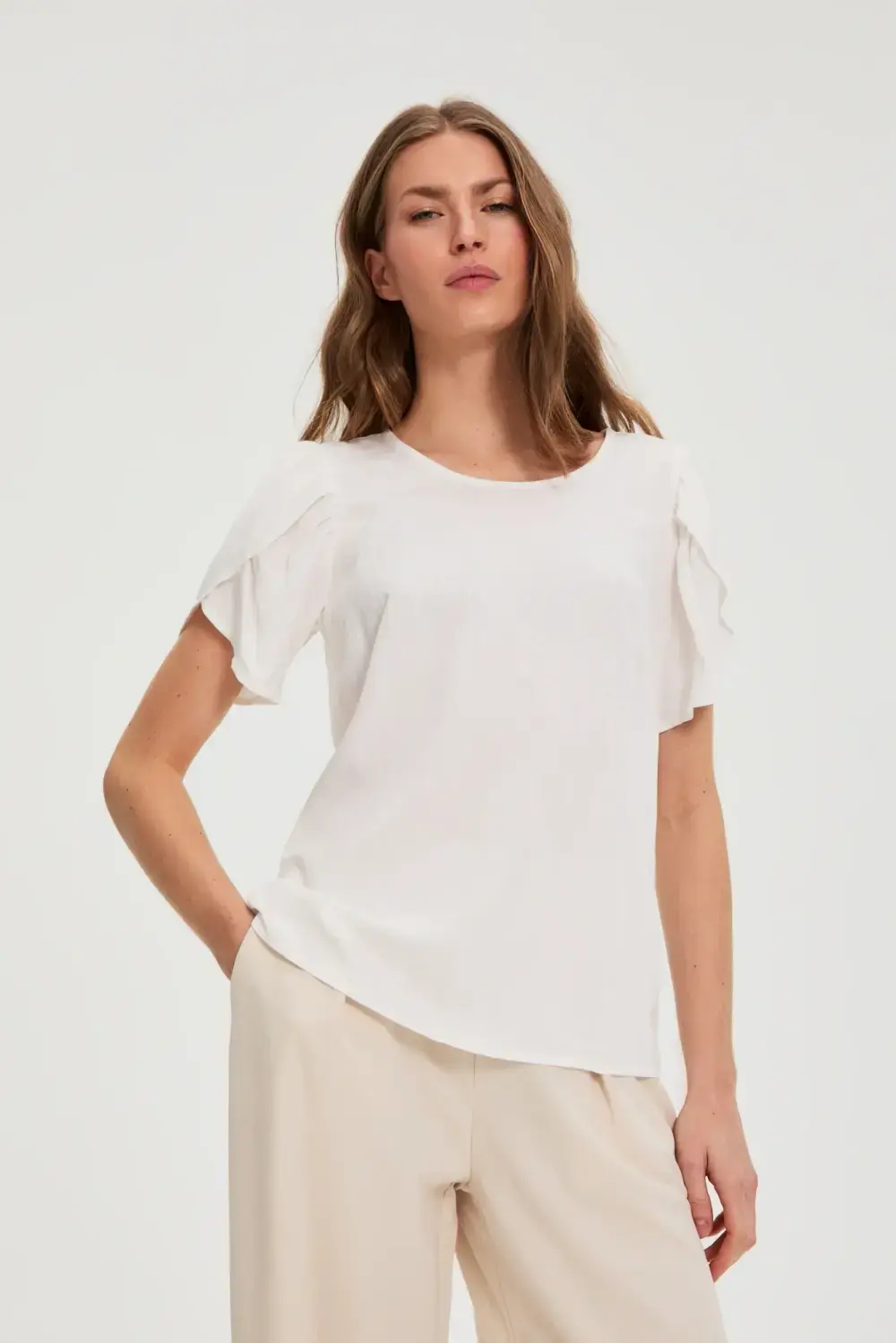 Dámska košeľa Marisse L-KO-4916 Off White