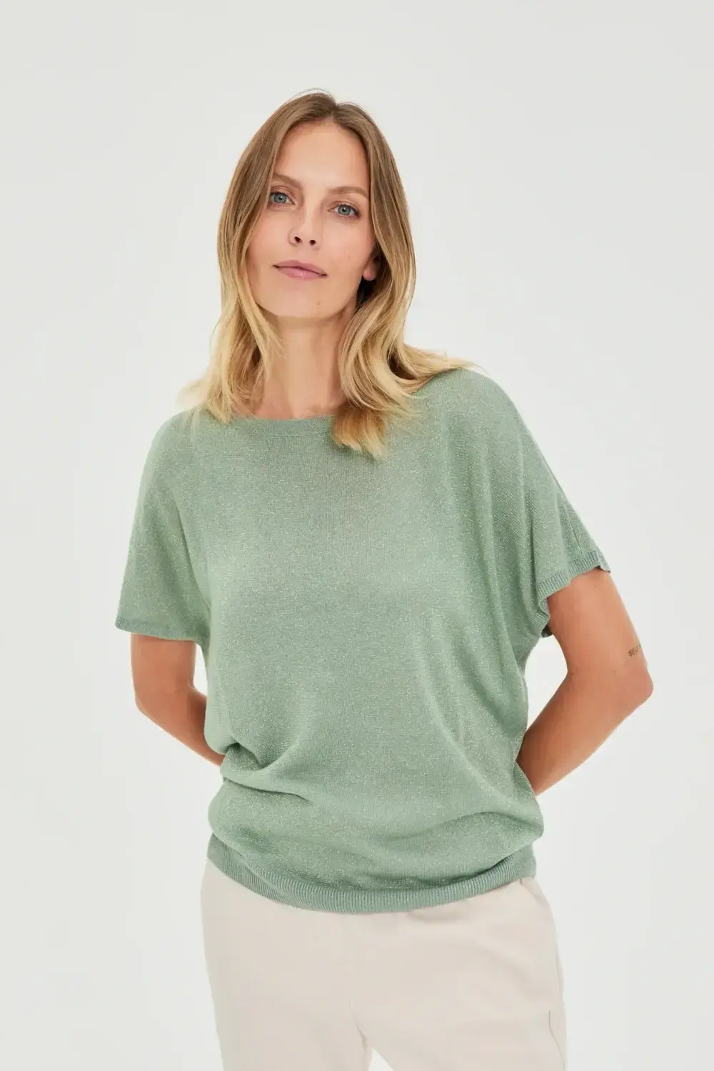 Dámsky sveter L-SW-4903 OLIVE