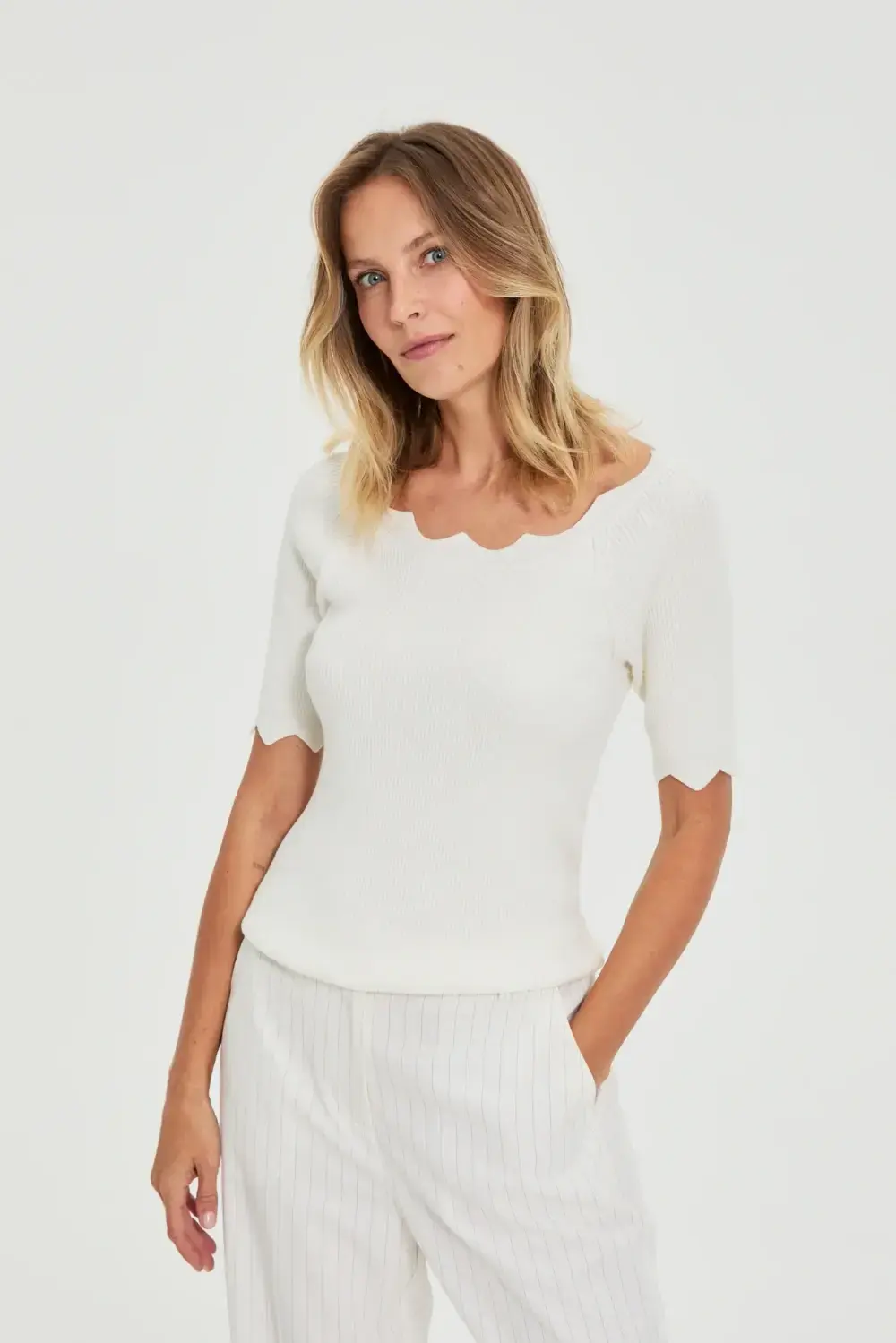 Dámsky sveter Marisse L-SW-4907 Off White