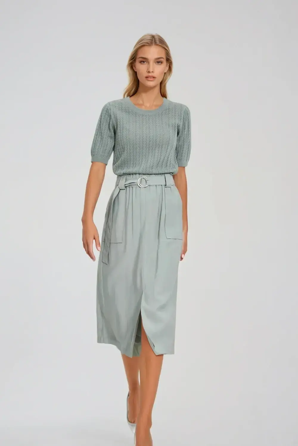 Dámsky sveter Marisse L-SW-4911 OLIVE