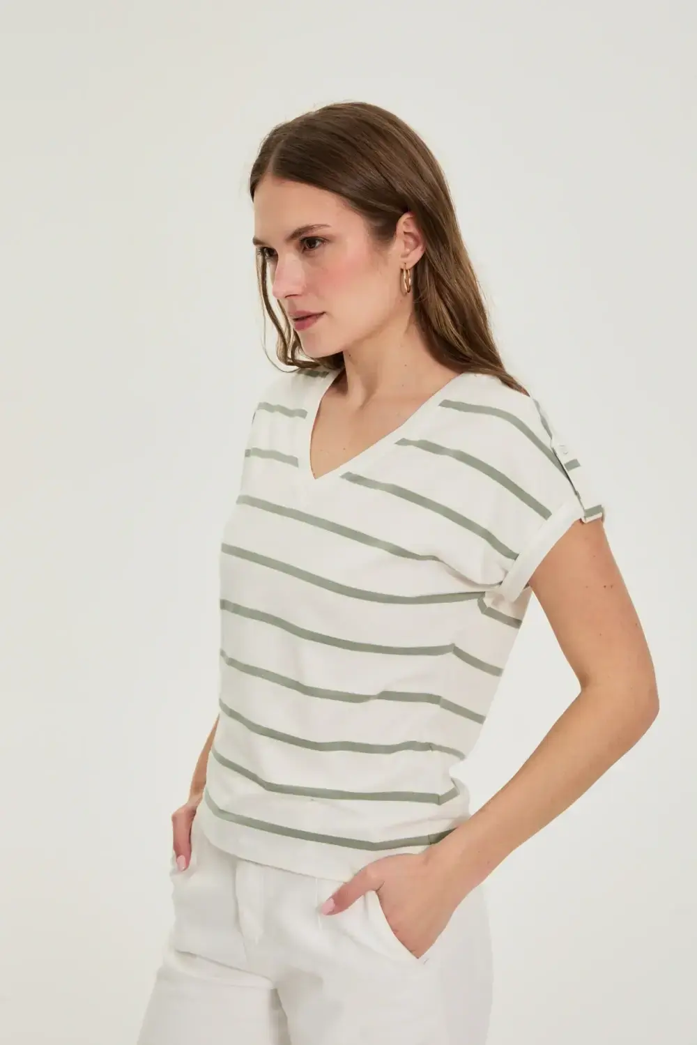 Dámske tričko Marisse L-TS-4924 OLIVE