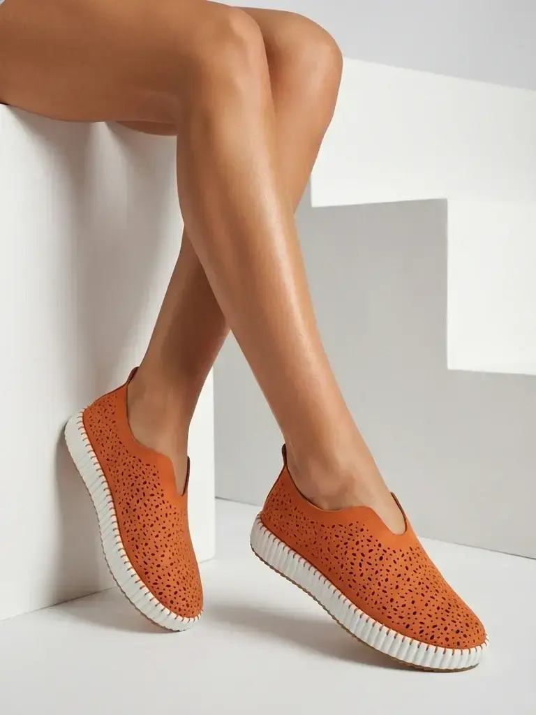 Slip-on dámske topánky Resti Adella ORANGE