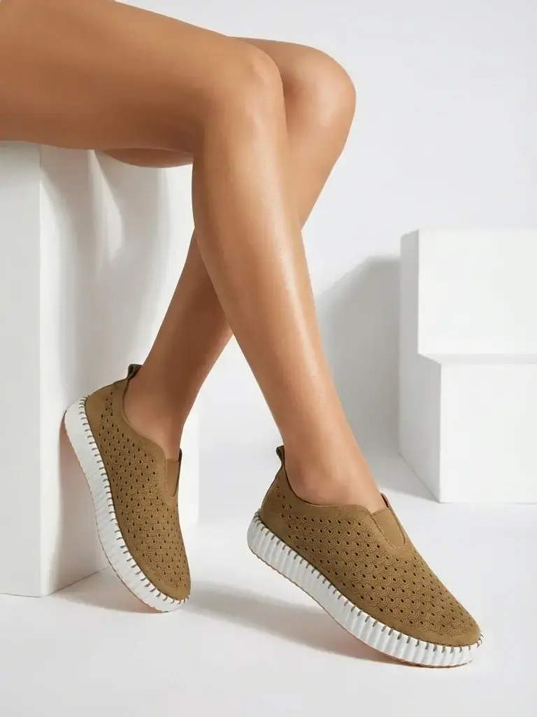 Dámske slip-on topánky Rovira KHAKI