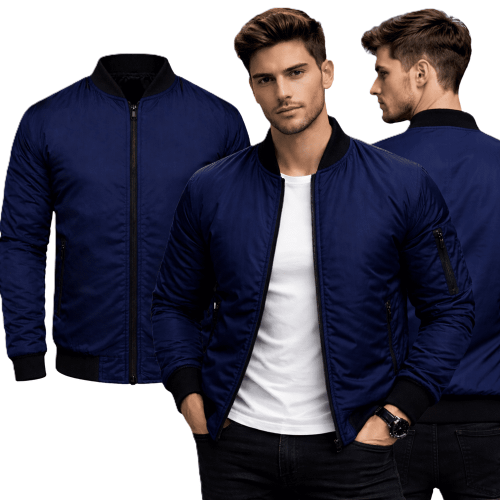 J.style - pánska bunda 8ak95-2 navy