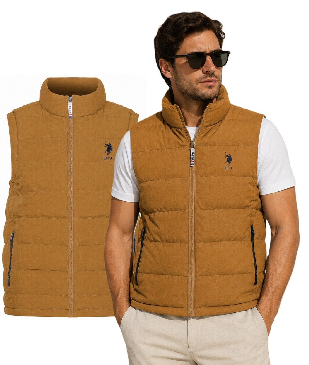 Pánska vesta U.S. Polo Assn. Camel