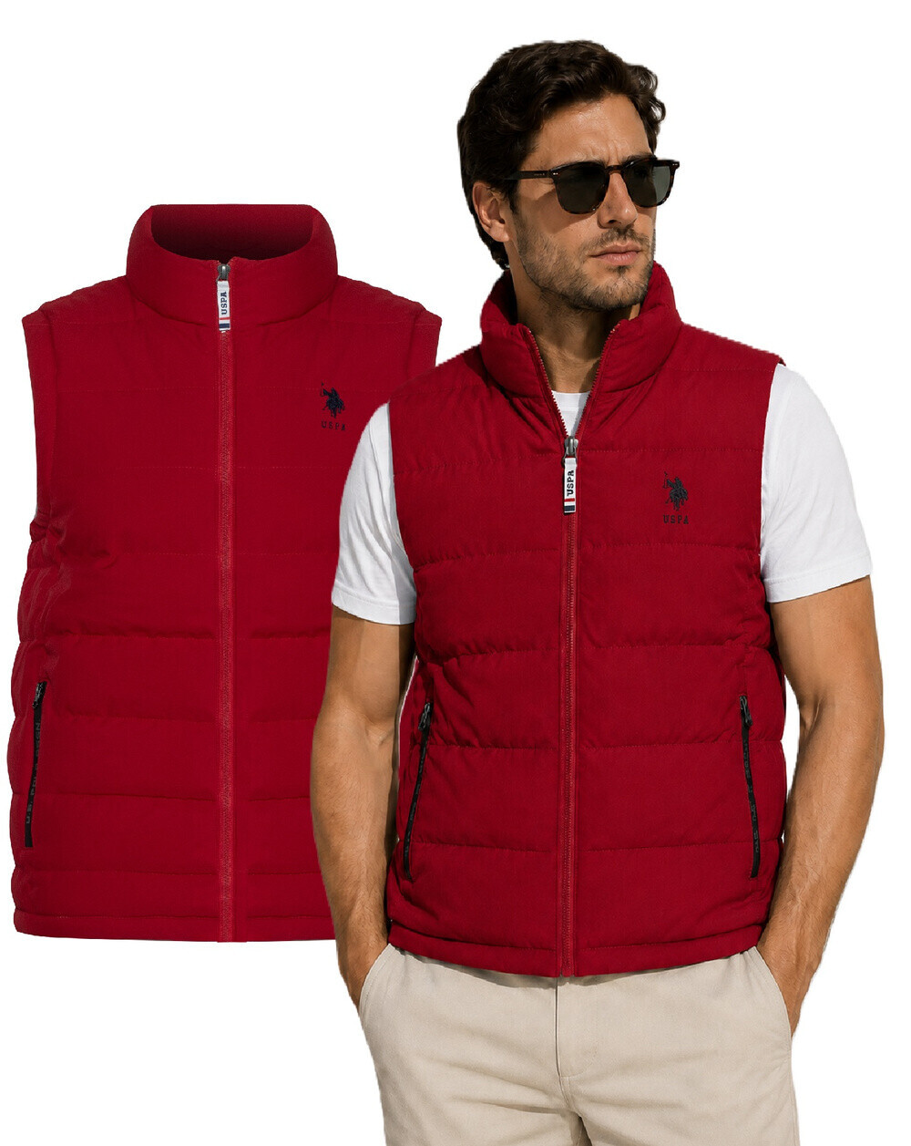 Pánska vesta US Polo Assn. červená