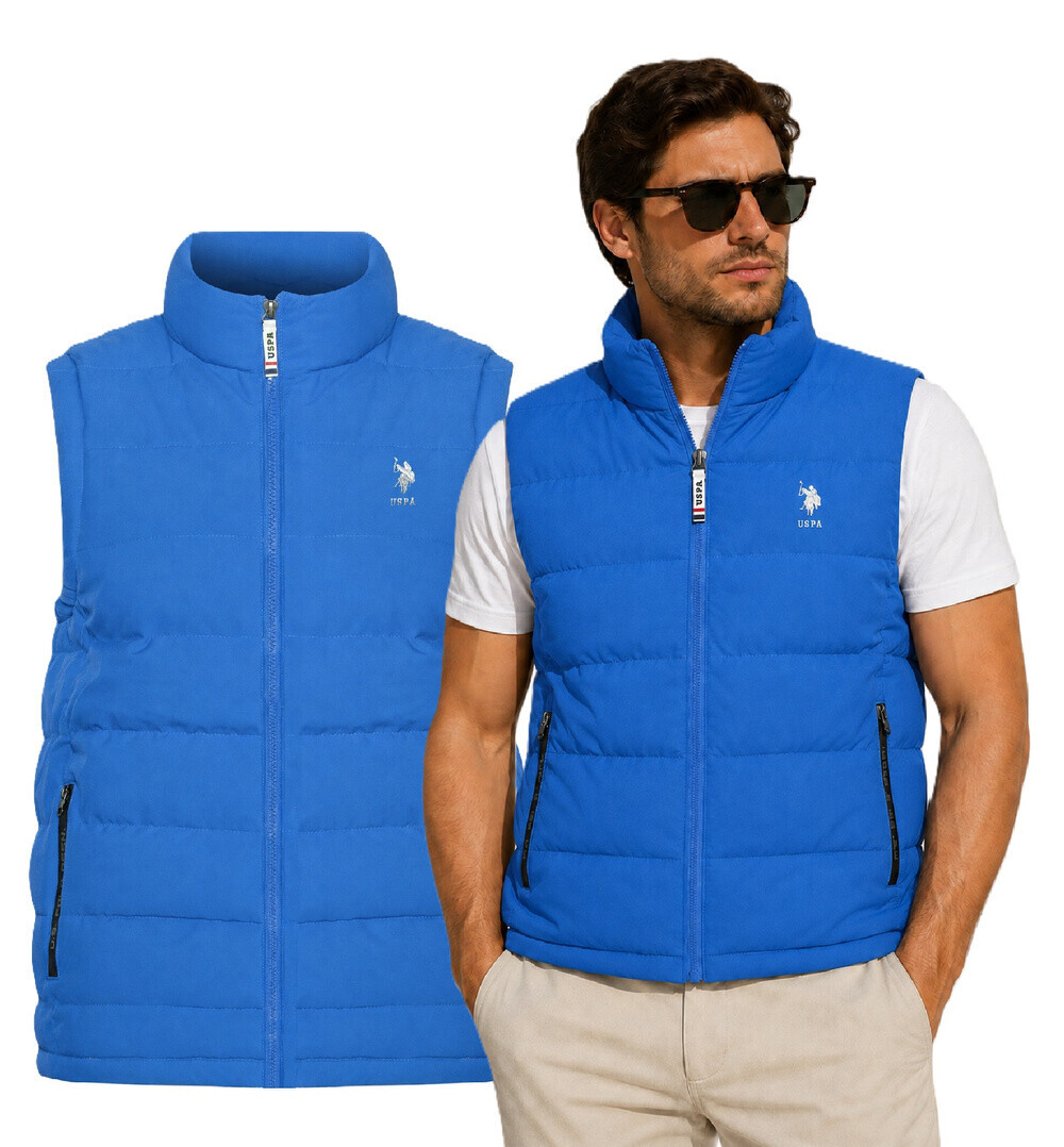 Pánska vesta U.S. Polo Assn. svetlomodrá
