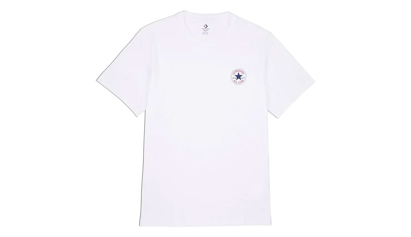 Biele tričko Converse Go-To Mini Patch T-Shirt