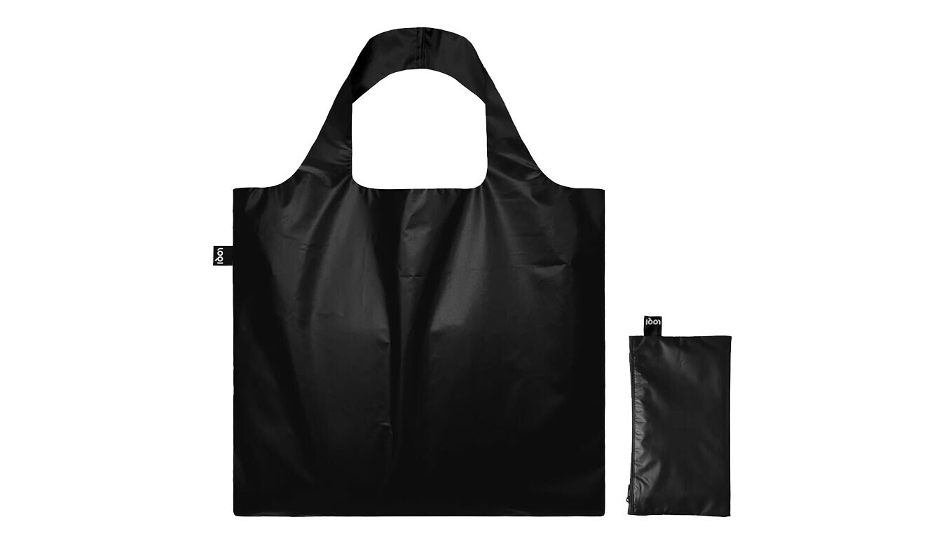 Loqi METALLIC čierna taška s vreckom na zips
