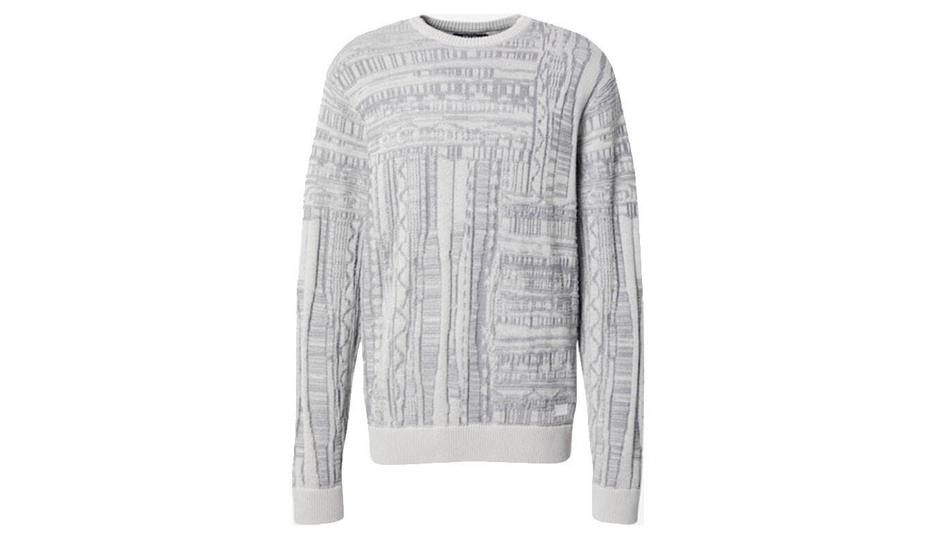 Mikina IrieDaily Theo Structure Knit sivá