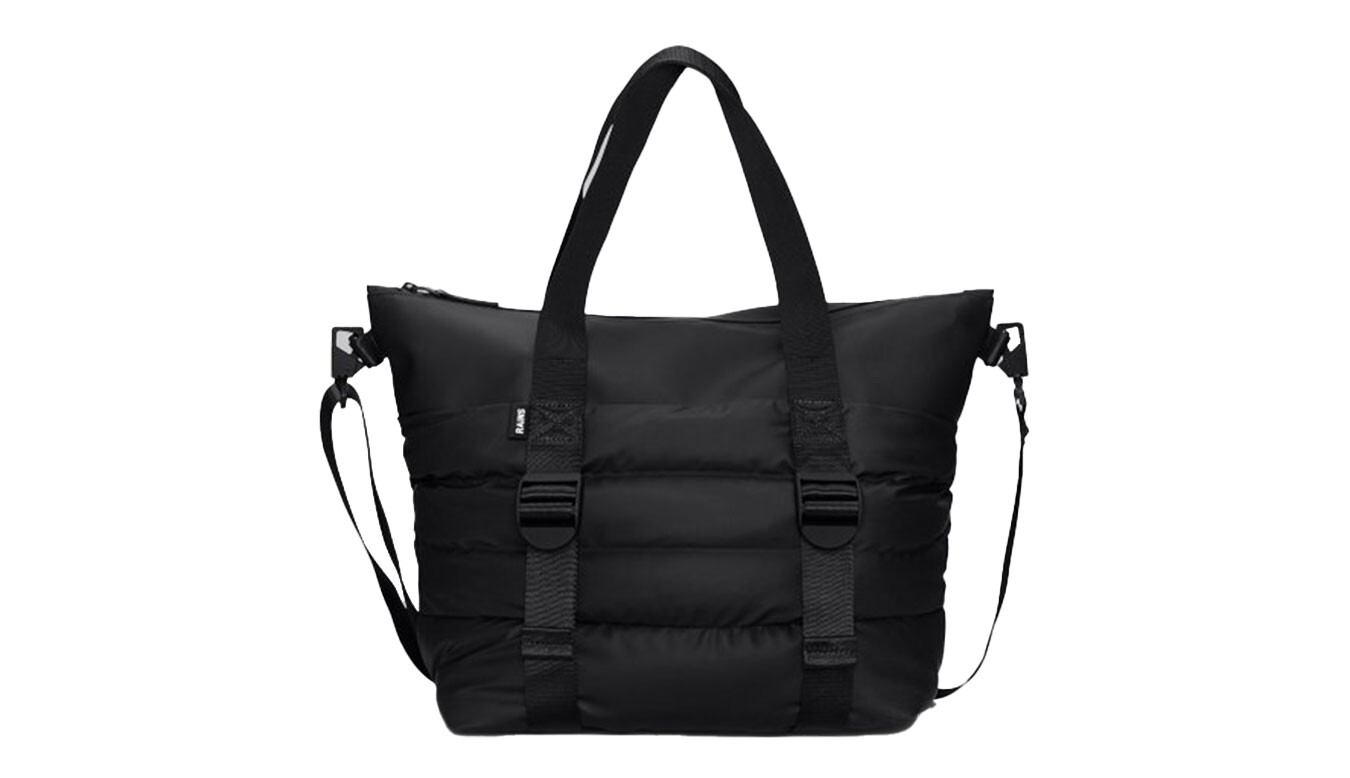Rains Puffer Mix Tote taška mini čierna