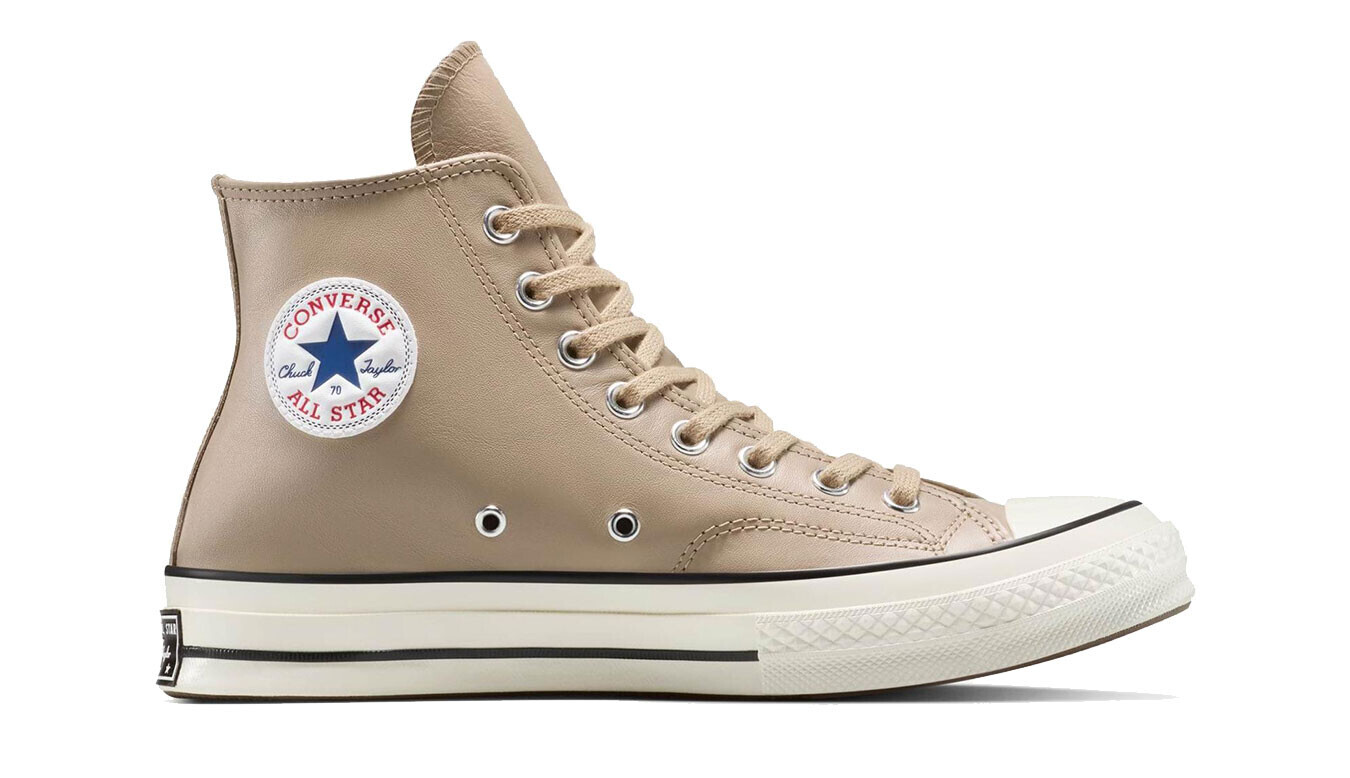 Kožené vysoké tenisky Converse Chuck 70 hnedé