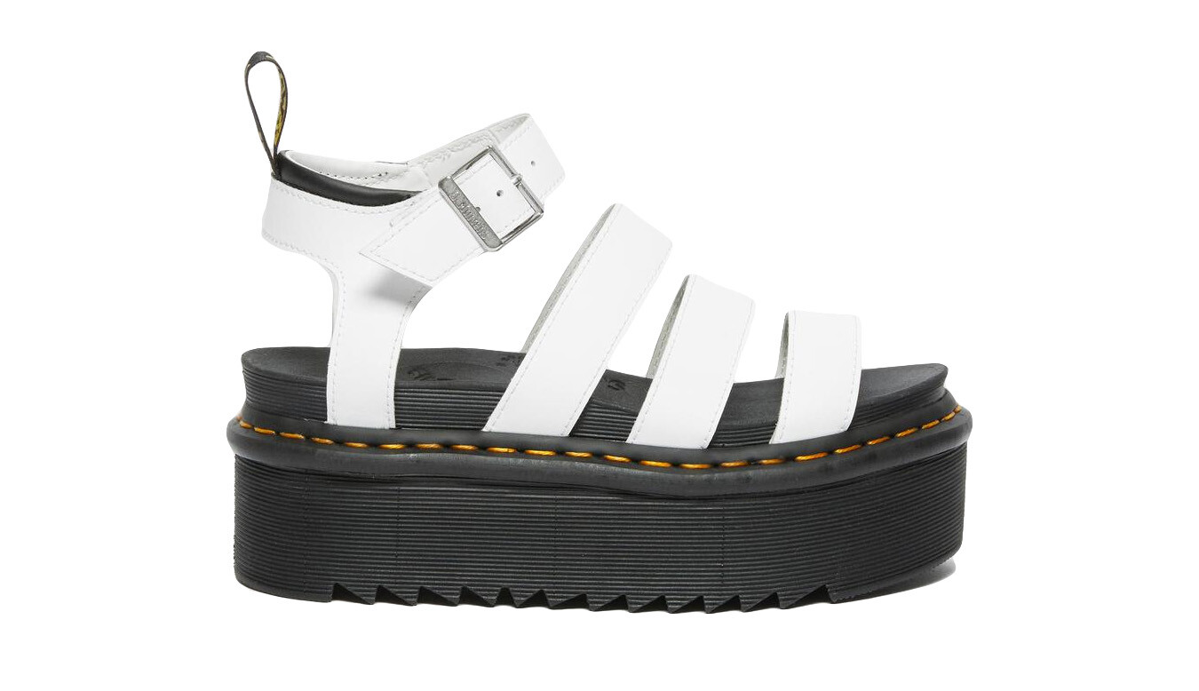 Dr. Martens Blaire Quad Platform Sandále Biele