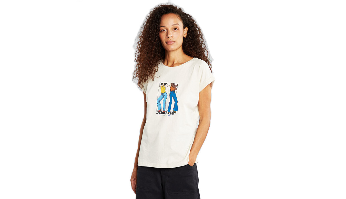 Dedicated T-shirt Visby Dance First Oat White