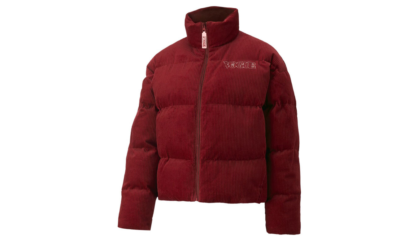Puma x Vogue prešívaná bunda burgundy