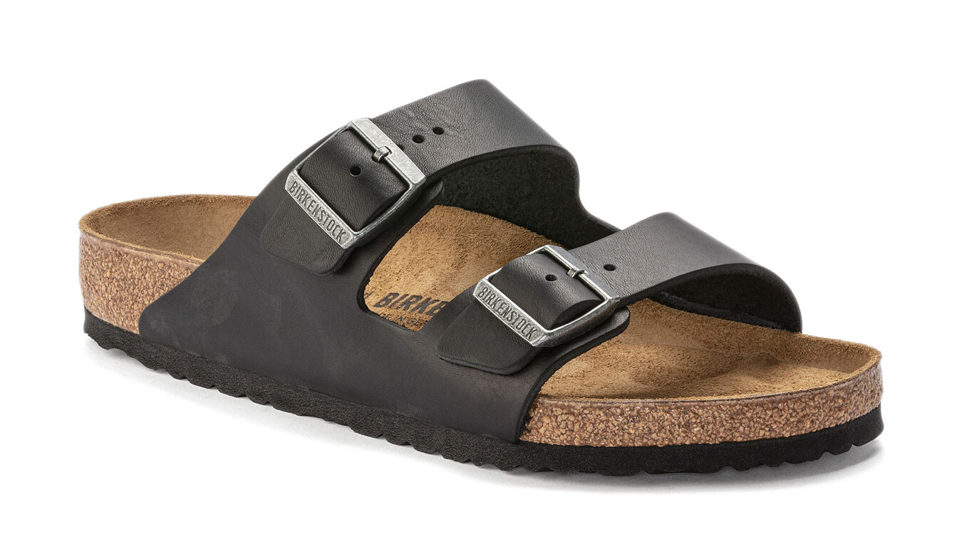 Birkenstock Arizona kožené sandále čierne