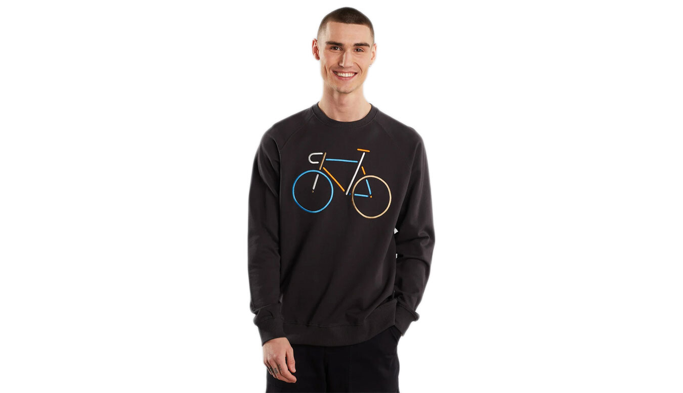 Mikina Dedicated Malmoe Color Bike Charcoal Grey