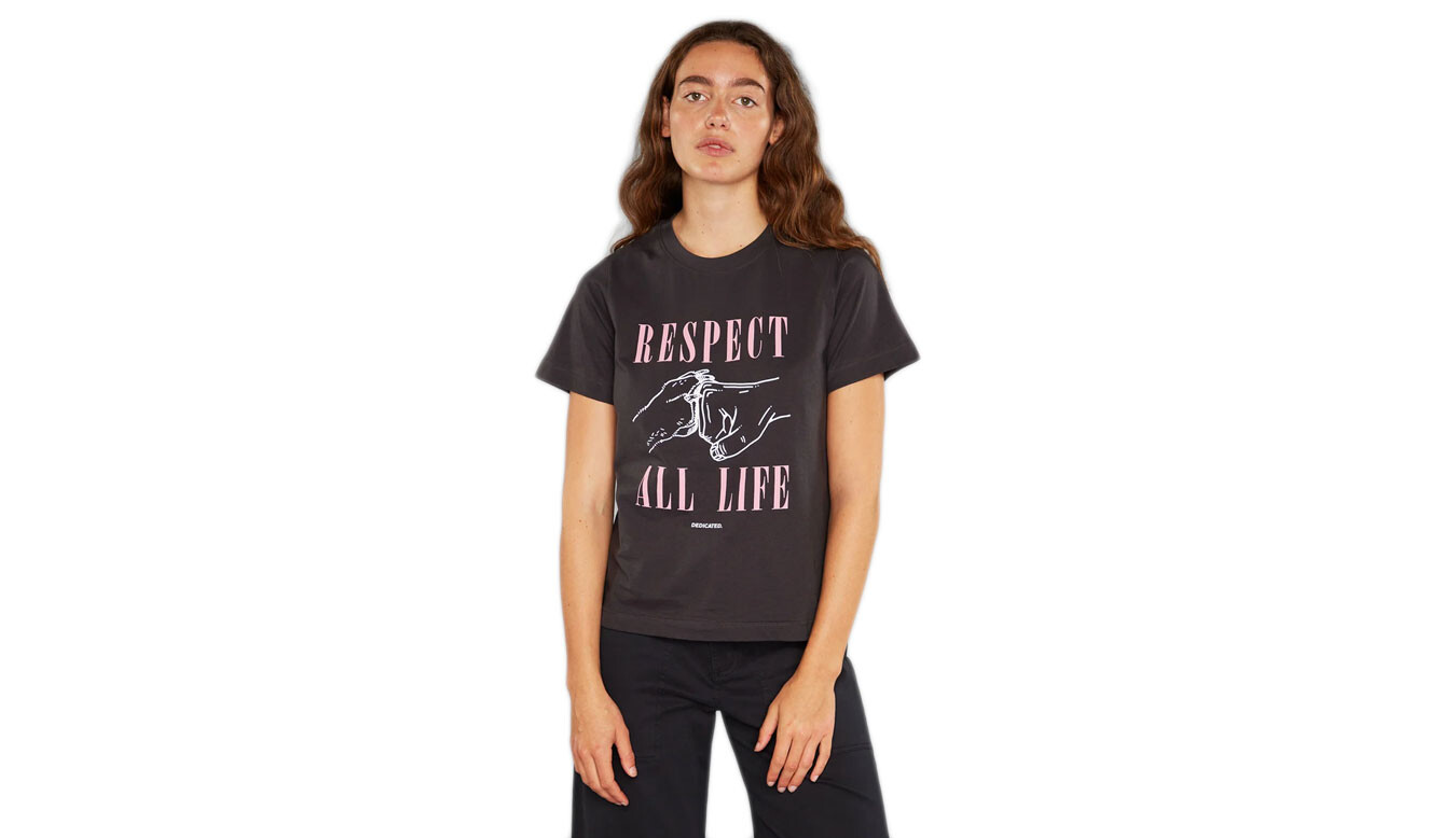 Tričko Dedicated Mysen Respect Life Charcoal Grey