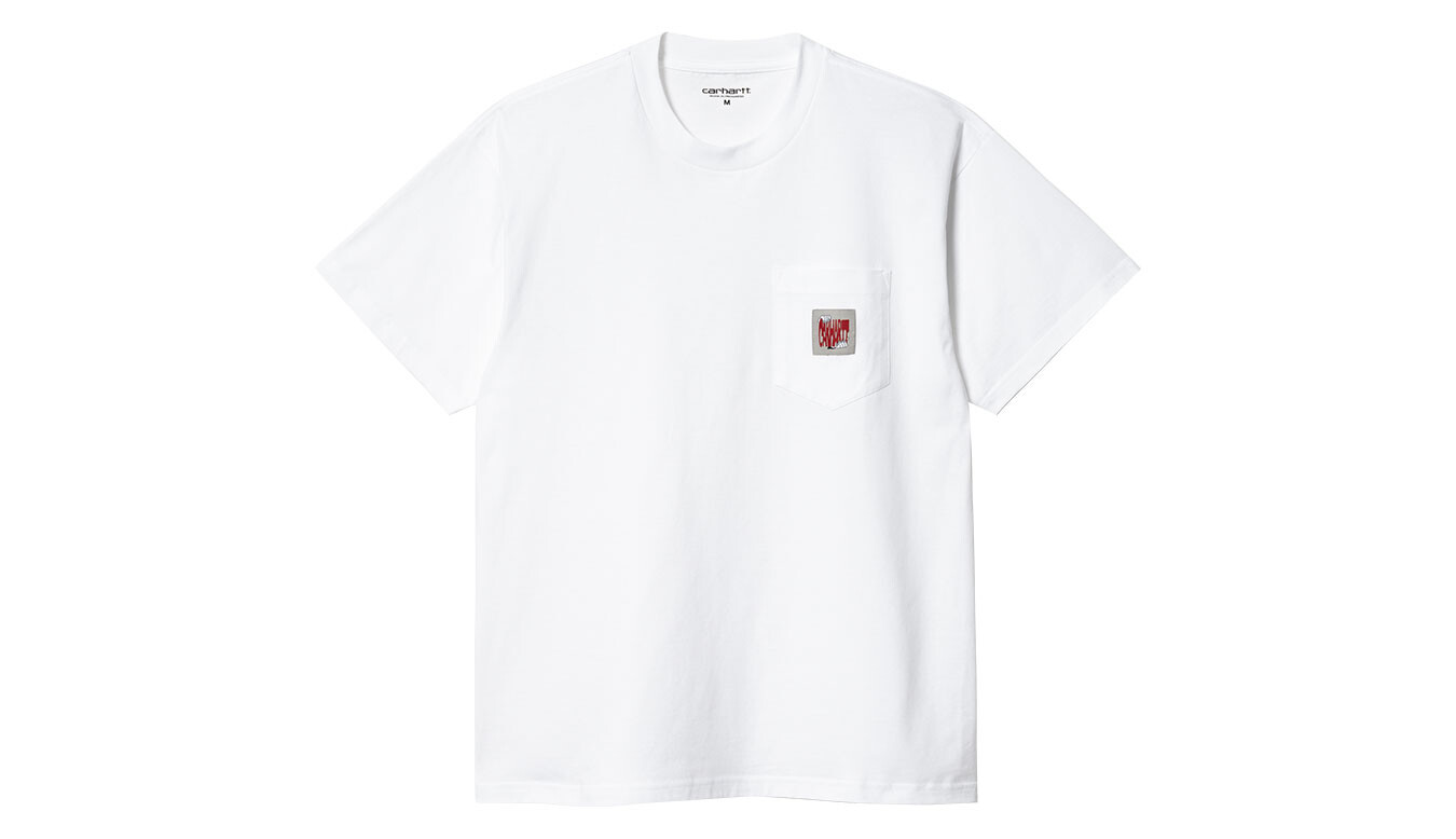Carhartt WIP S/S Stretch Pocket tričko biele