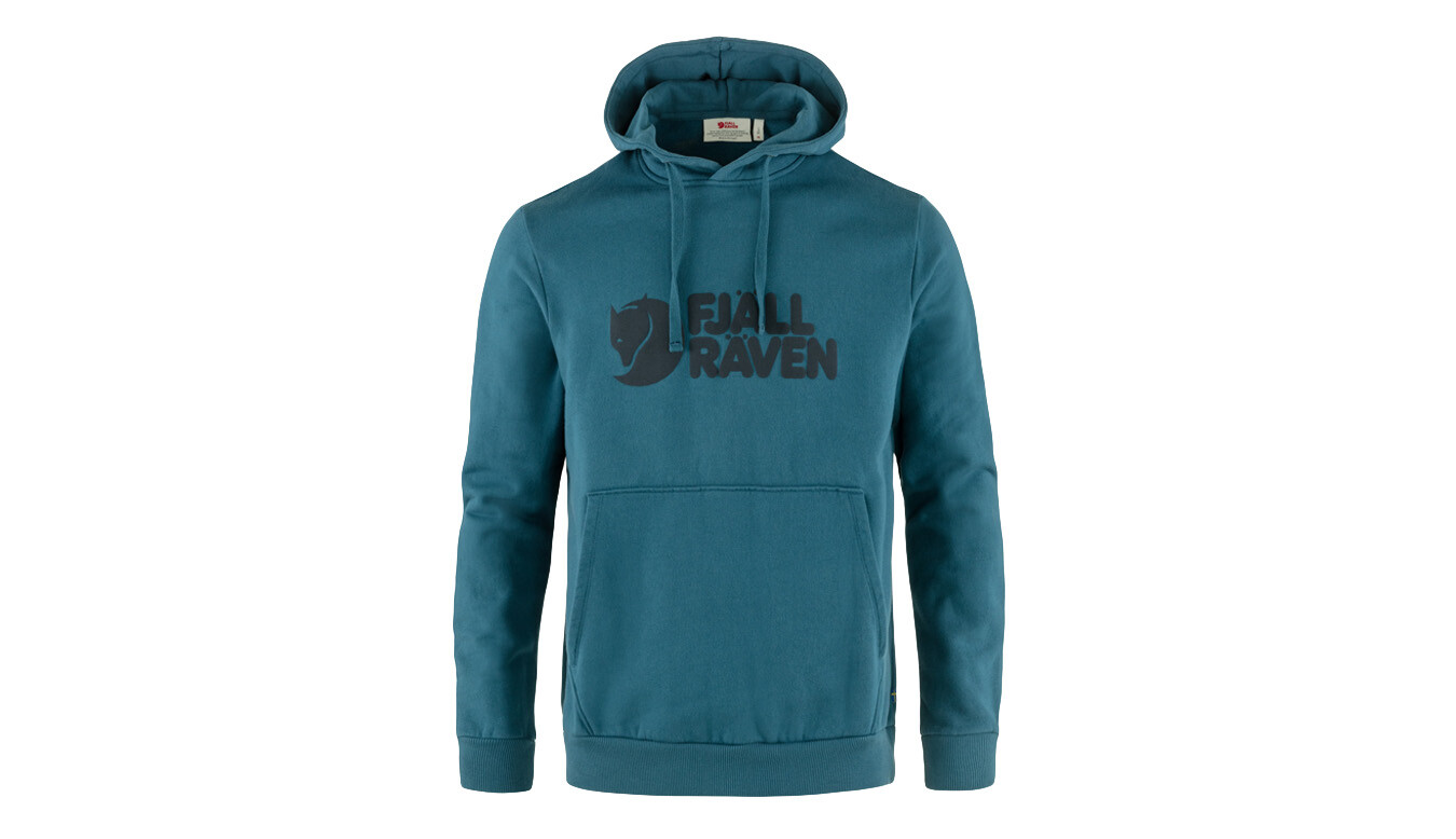 Fjällräven Logo Hoodie M Deep Sea Blue