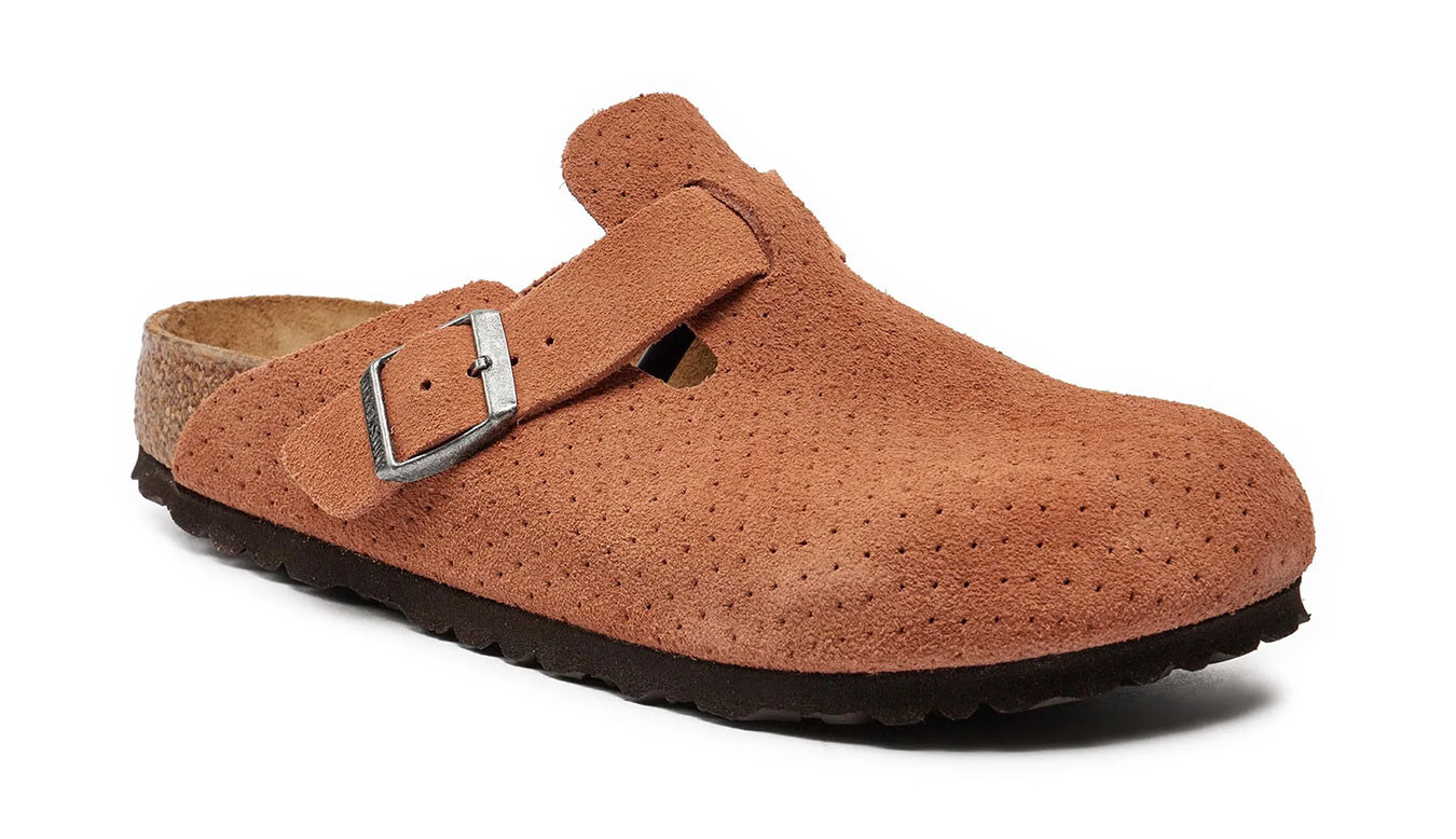Sandále Birkenstock Boston úzke fit oranžové
