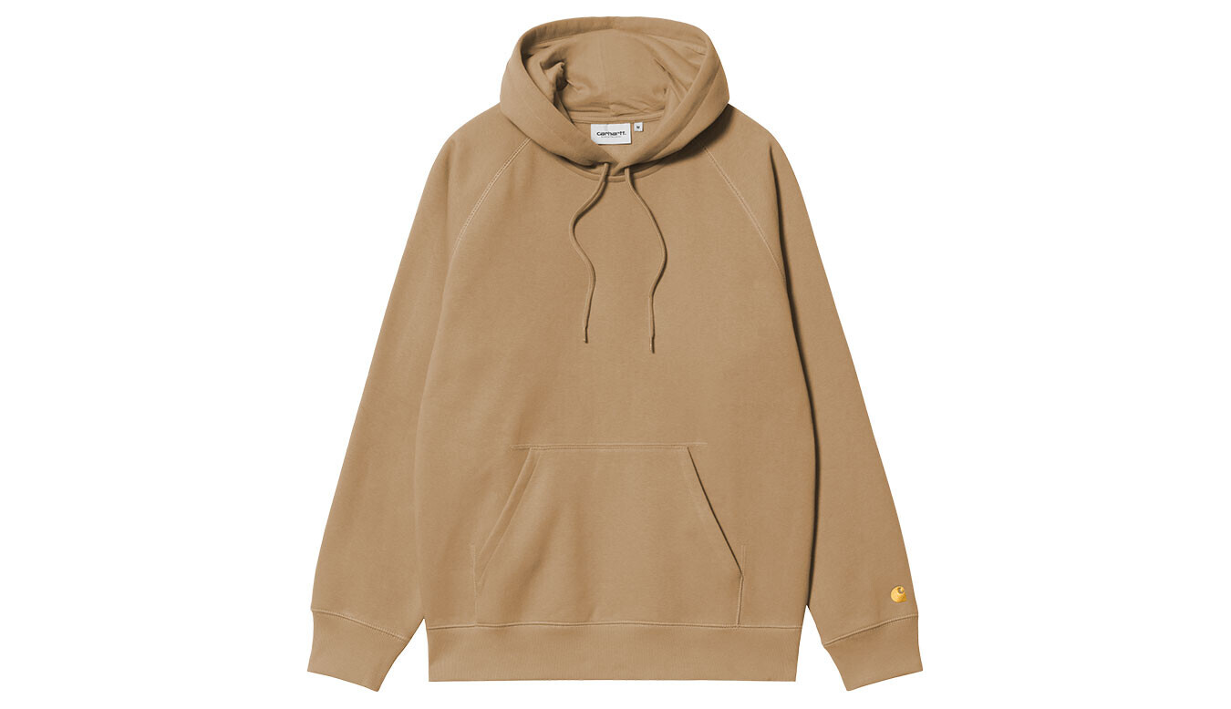 Carhartt WIP Hooded Chase mikina, svetlo hnedá