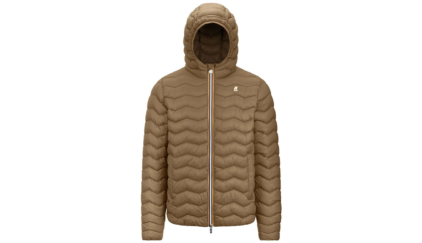 Pánska bunda K-Way Jack Quilted Warm Brown