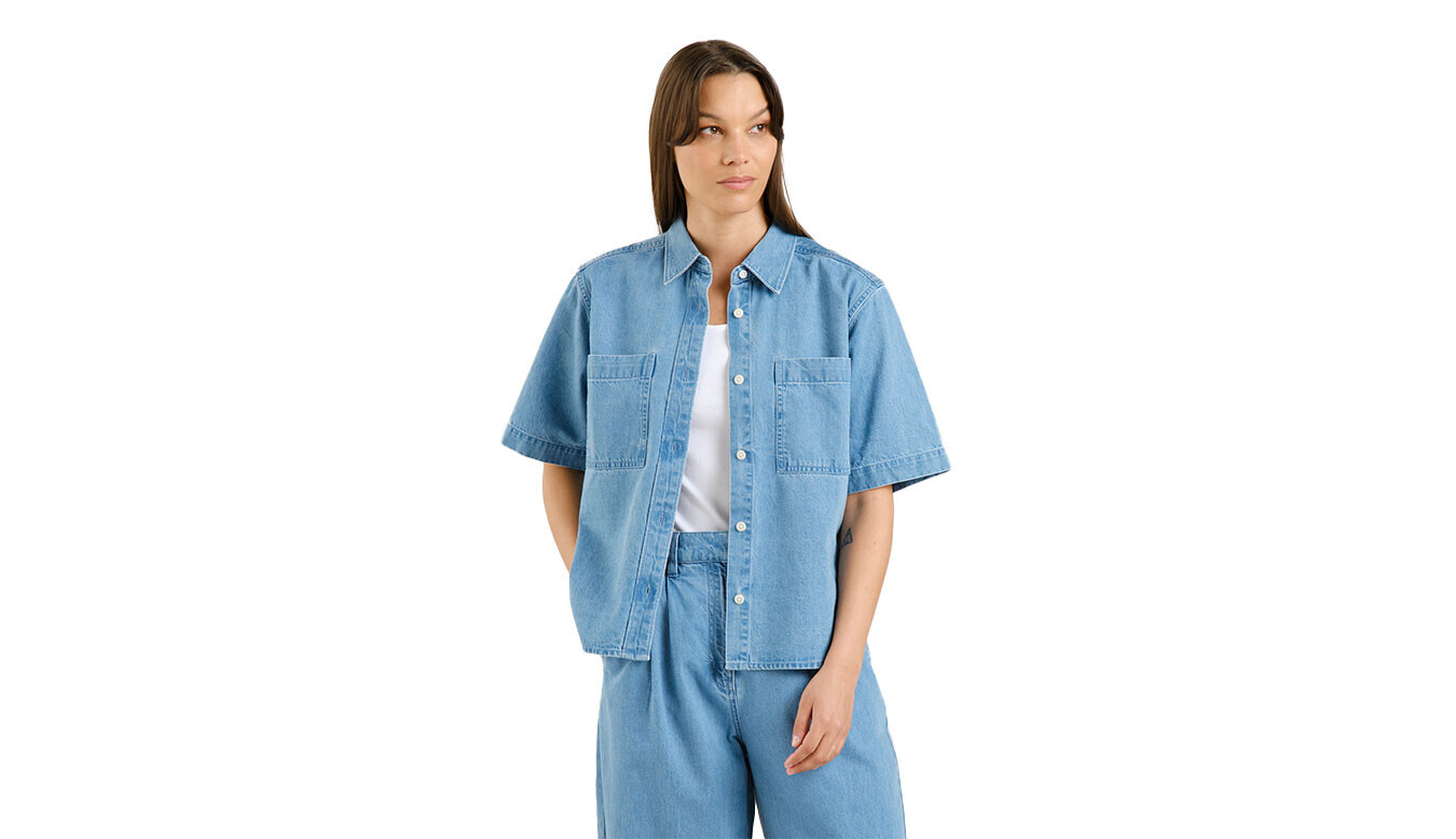Košeľa Dedicated Stensvik Denim Modrá