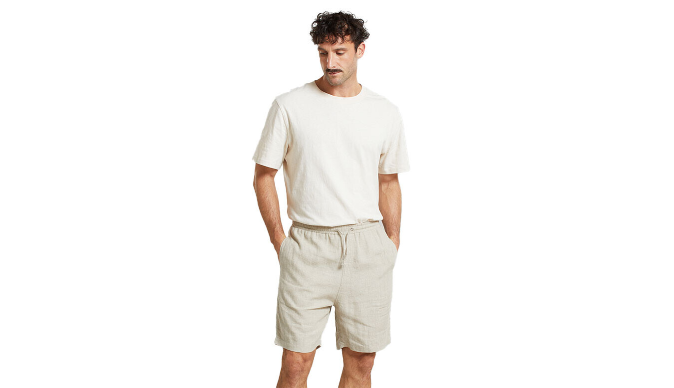 Šortky Dedicated Vejle Linen Ecru