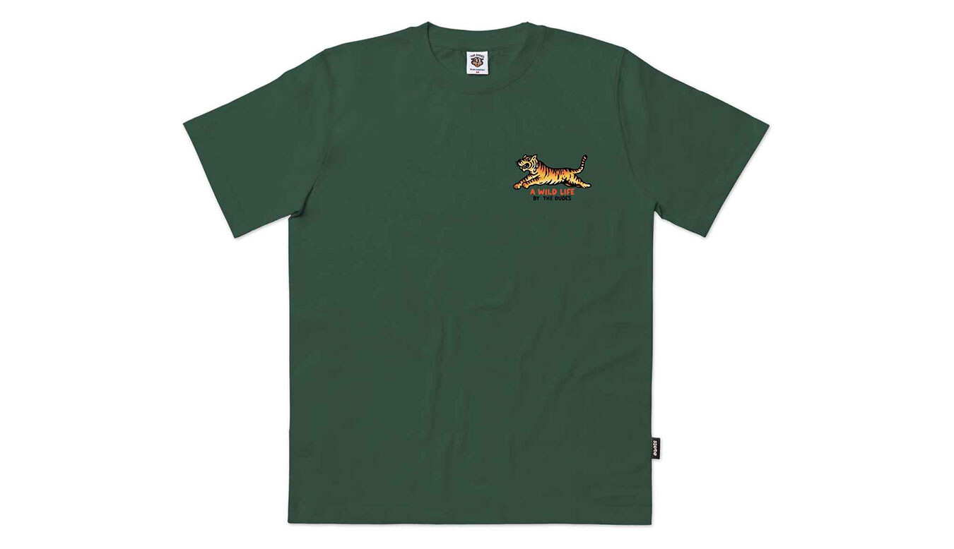 Zelené tričko The Dudes A Wild Life Classic Premium