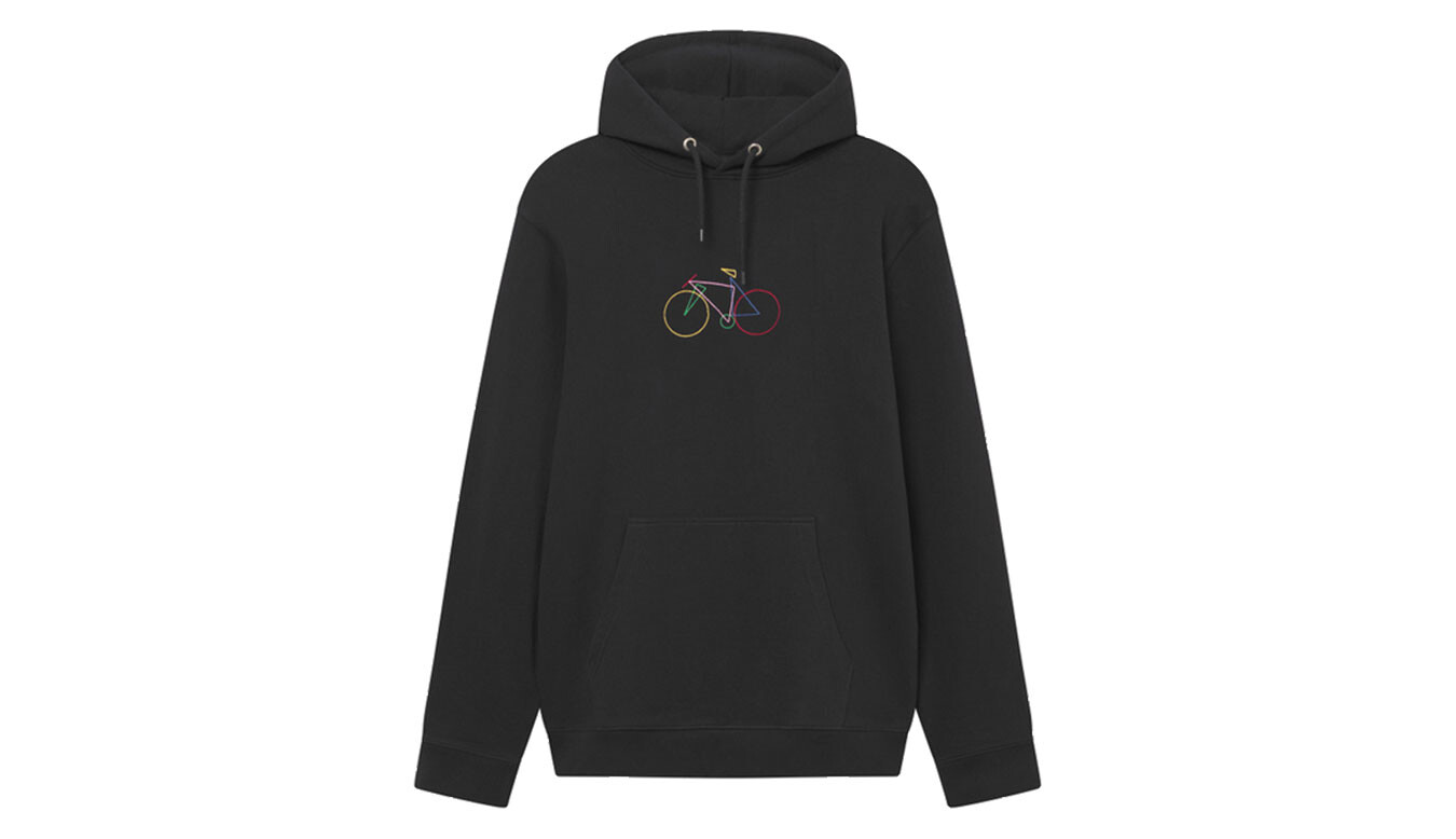Mikina Dedicated Hoodie Falun Paper Cut Bike Black