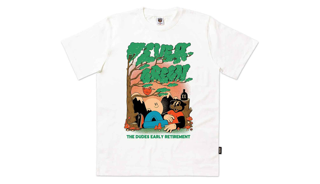 Pánske tričko The Dudes Evergreen White