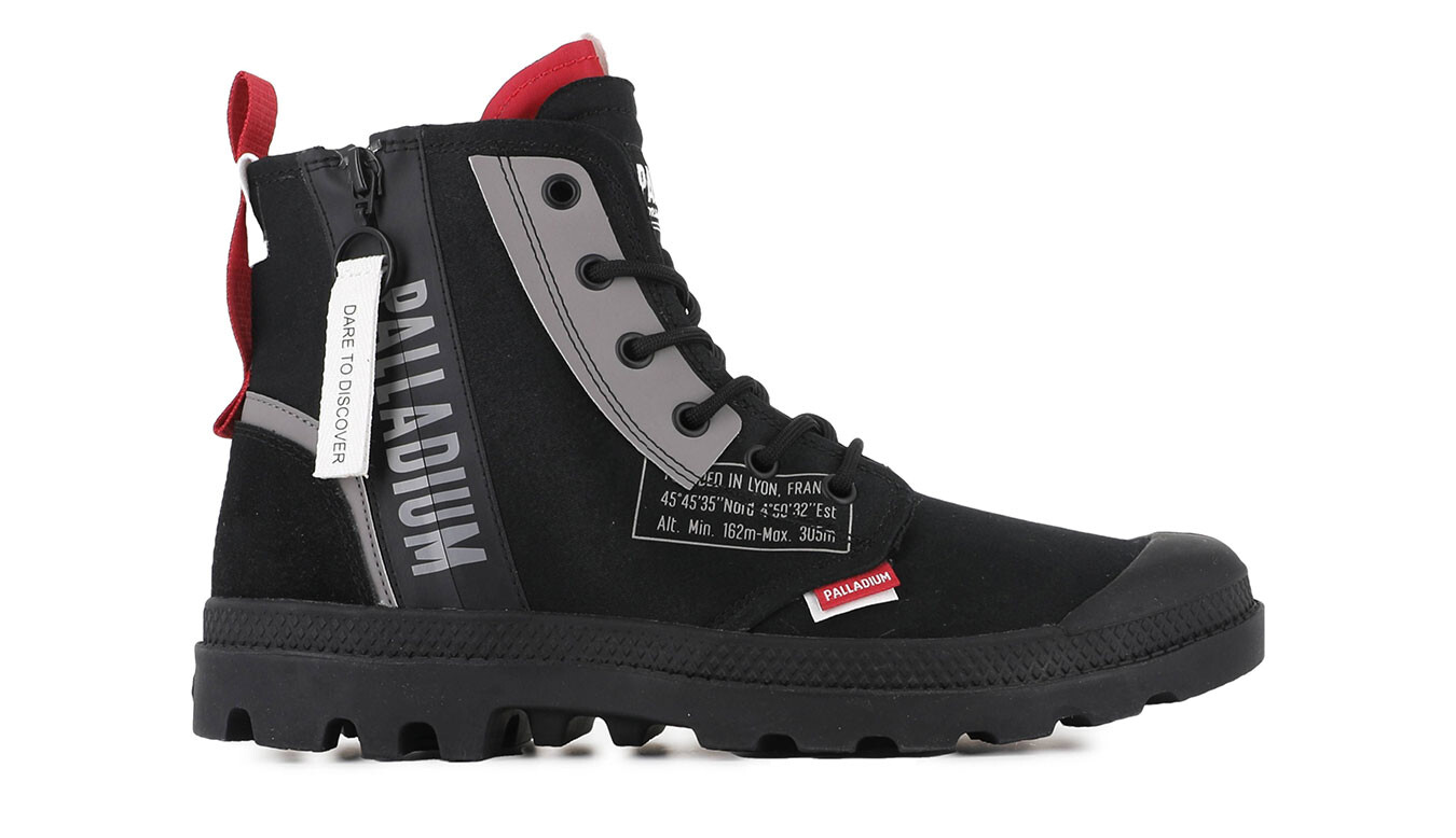 Palladium Pampa HI Dare Zipper Čierne
