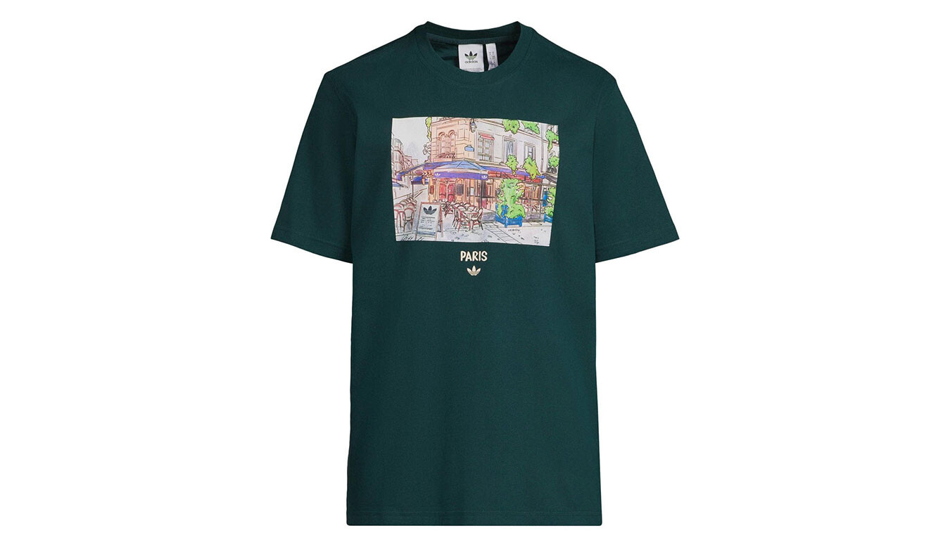 adidas Originals tričko Paint Paris zelené
