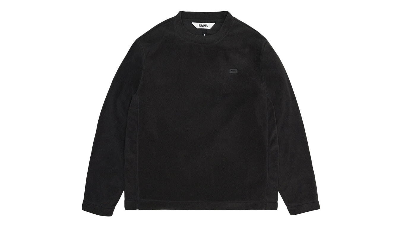 Pánska mikina Rains Addis Fleece Crewneck čierna