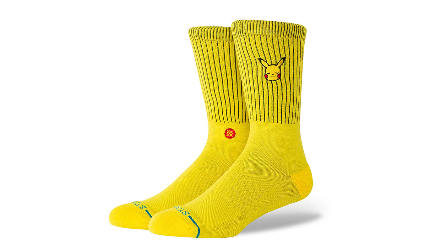 Veselé ponožky Stance Pikachu Crew žlté