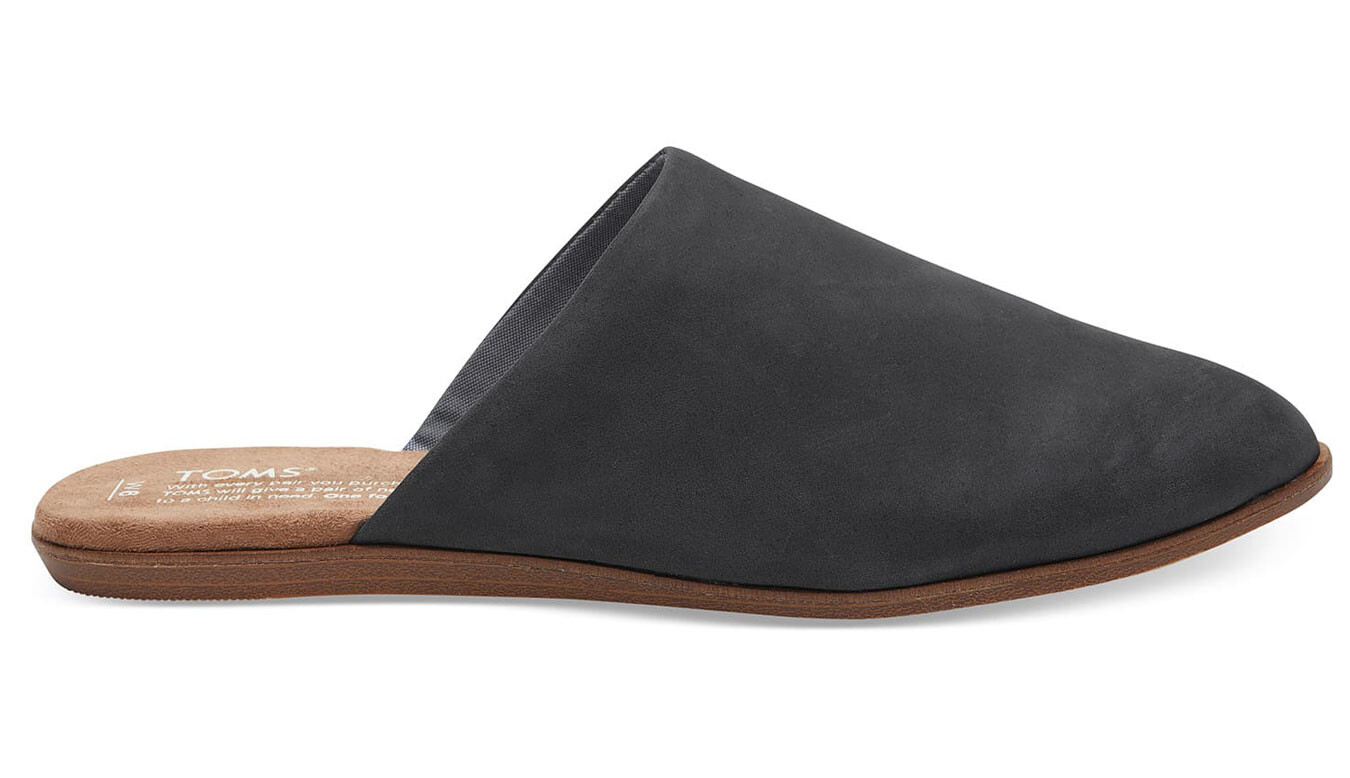 Kožené Slip-on Toms Jutti Mule čierne