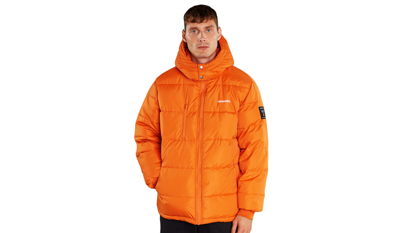 Oranžová zimná bunda Dedicated Puffer