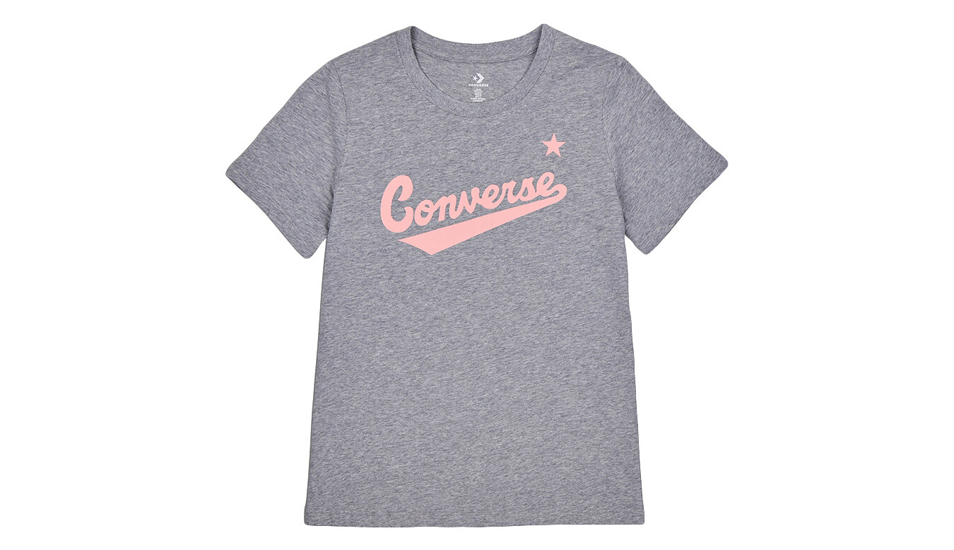 Šedé tričko Converse Center Front Nova