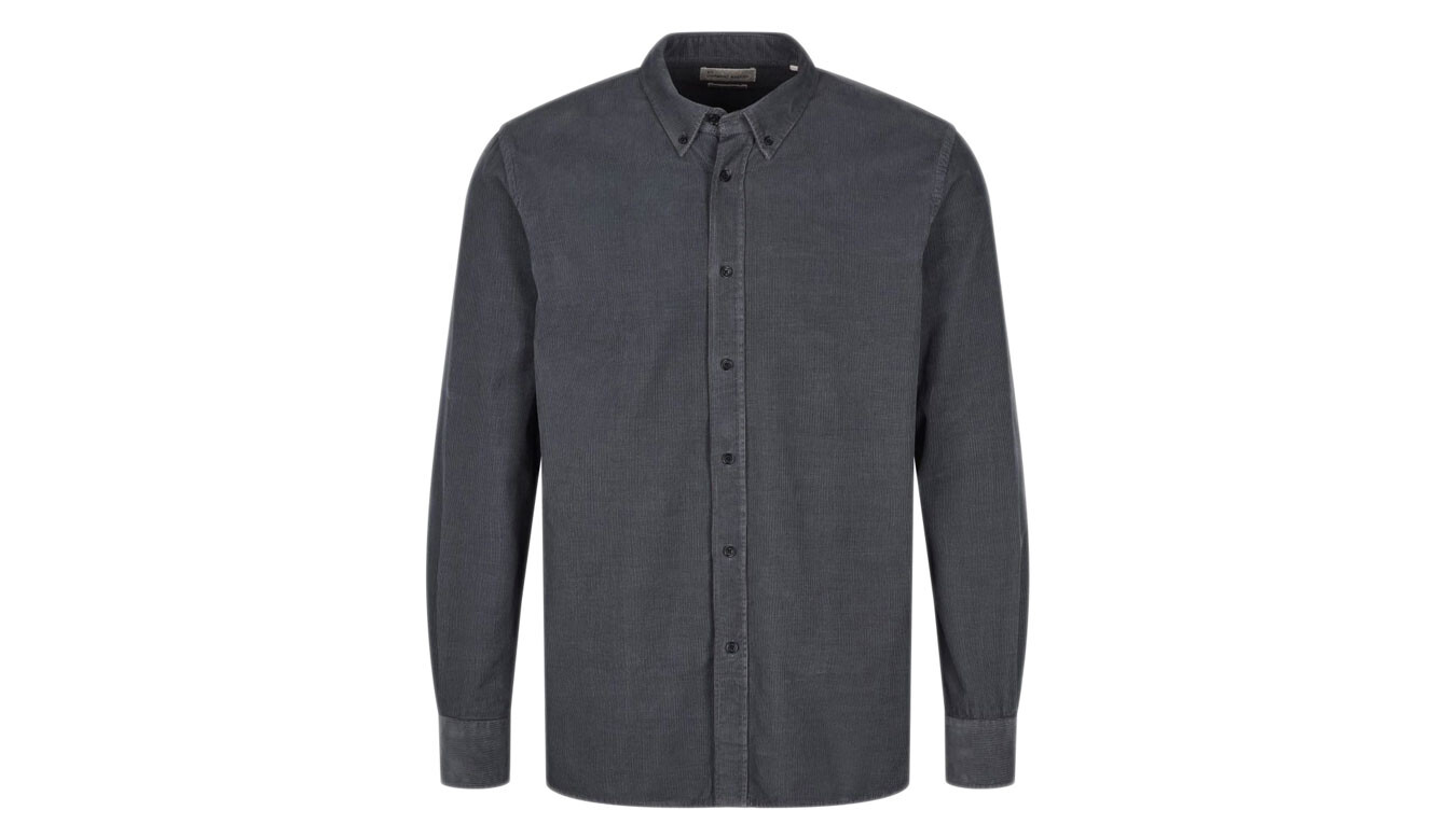 Košeľa By Garment Makers Organic Corduroy Grey