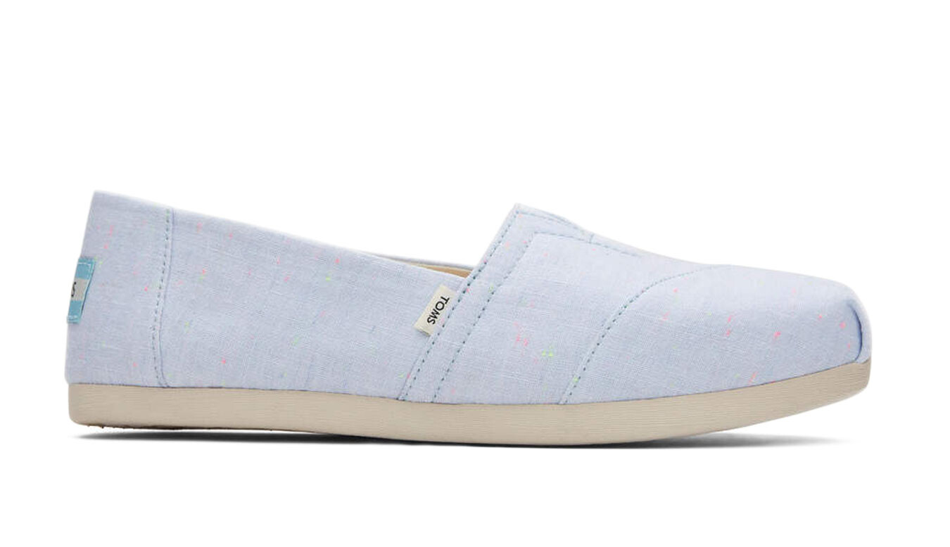 Toms Alpargata Light Blue Speckled Linene