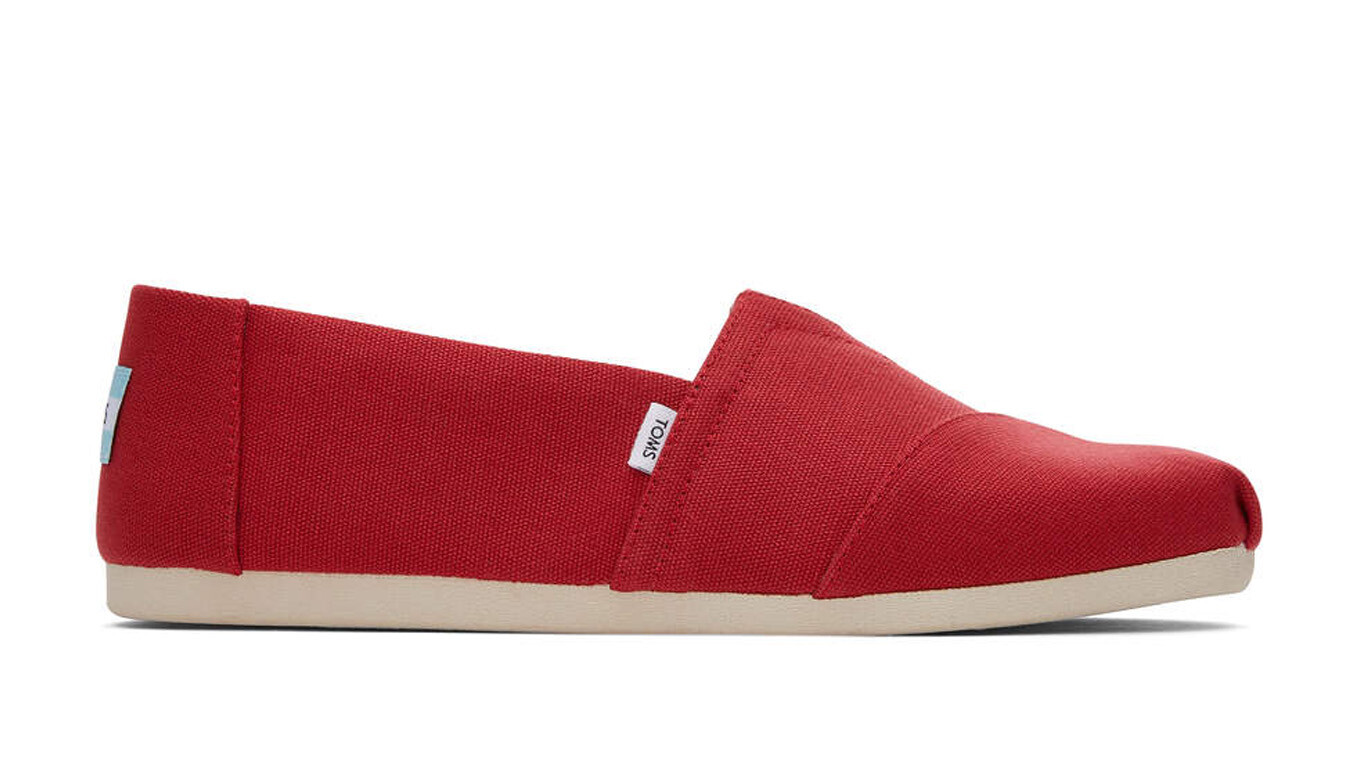 Červené slip-on tenisky Toms Alpargata