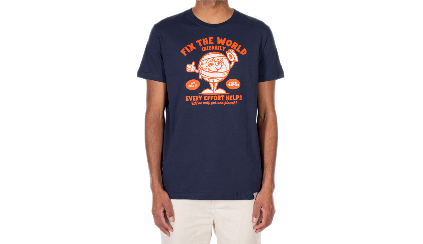 Tričko IrieDaily Fix The World Blue