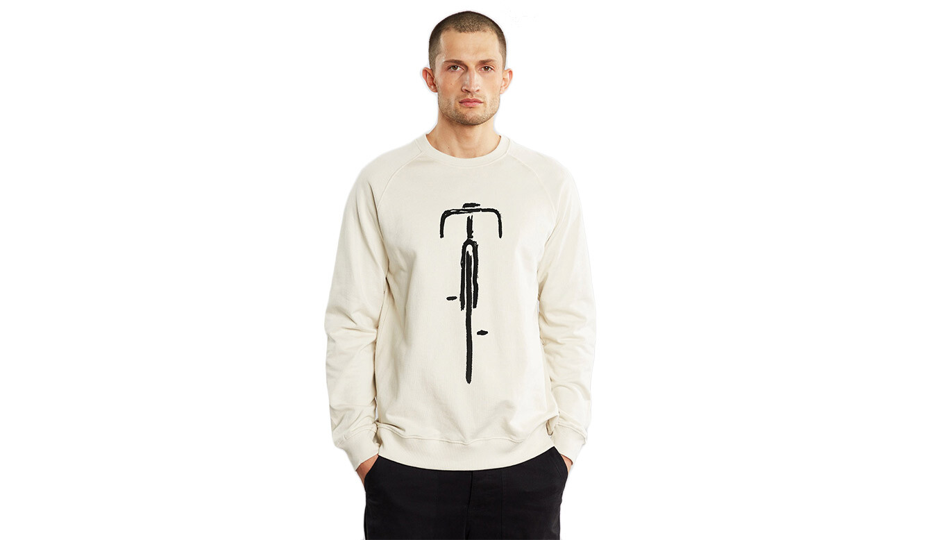 Mikina Dedicated Malmoe Bike Front Oat White