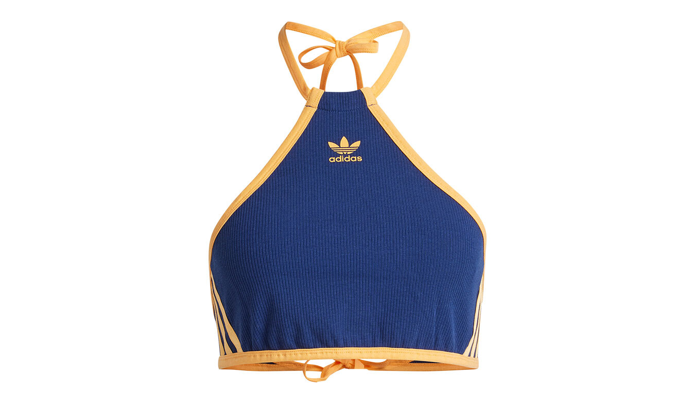 Modrý top adidas Rib Neck