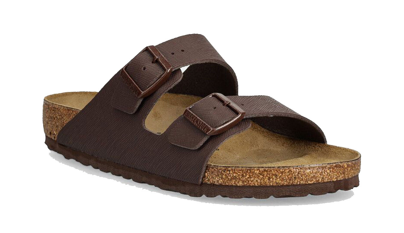 Sandále - Birkenstock Arizona BF Saffiano Roast úzky hnedé