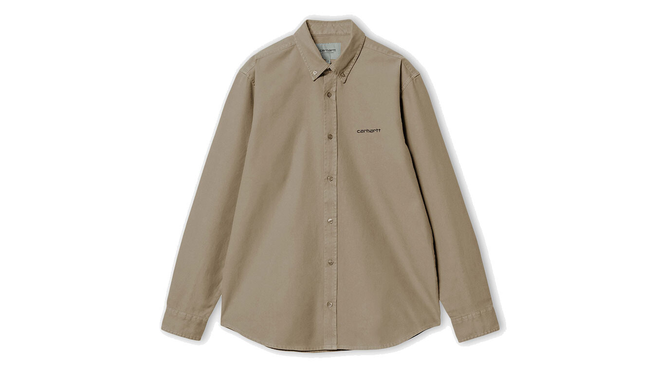 Košeľa Carhartt WIP L/S Module Script hnedá